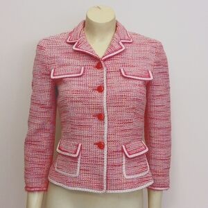 Elie Tahari Tweed Jacket in Pink